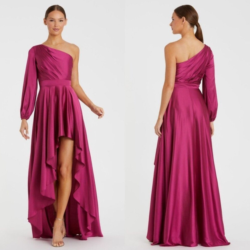 Ieena for Mac Duggal High Low One Shoulder Dress Size 12 Style 49141